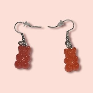 Kawaii Red Gummi Bear Earrings